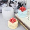 3D Strawberry Cake Shape Silicone Candle Mold DIY Handmade Chocolate Soap Plaster Epoxy Craft Making Tools Ice Cube Baking Molud