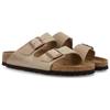 Birkenstock Leather Breathable Slide Sandals Unisex Sandals Light-Brown 0352203