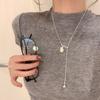 Irregular Baroque Pearl Pull-out Necklace Women's Light Luxury Niche High-end Collarbone Chain Accessory Necklace