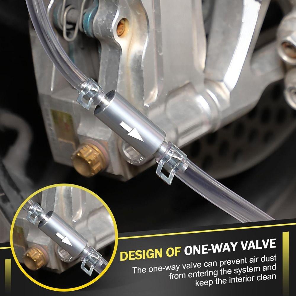 2Pack One Way Check Valve Motorcycle Brake Bleeder Hose Kit Motorcycle Maintenance