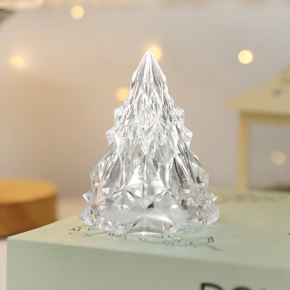 

1-2Pcs Christmas Decoration 8CM Luminous Christmas Tree Home Decor Xmas Party Navidad New Year New Year 2026 Gifts Ornament