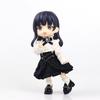 Obitsu 11 OB11 Size Costume for Obitsu Doll 11cm Body Blouse Skirt Dress Ribbon Lolita Landmine Style Cute 3 Colors 3 Piece Set (Black)