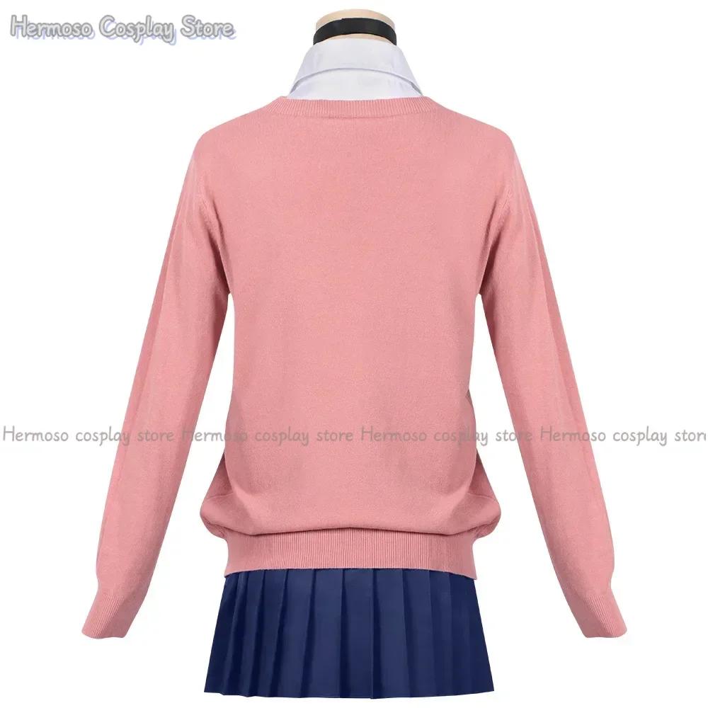 Anime Momo Ayase Costumes de Cosplay Perruque Dan Da Dan Pull Jupe Boucles d'oreilles Ensemble Ornement de Cou Fête d'Halloween Jeu de Rôle Uniformes