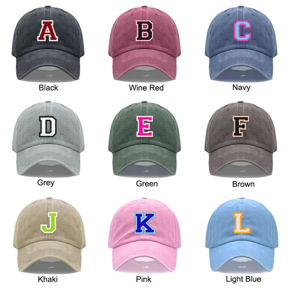 Personalized Custom Baseball Cap Embroidery Bicolor Letter Dad Hat Soft Washed Cotton Fashion Caps Men Women