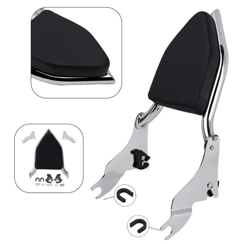 Passenger Sissy Bar Backrest for Harley ROAD KING 2009-2022 STREET GLIDE 2009-2024