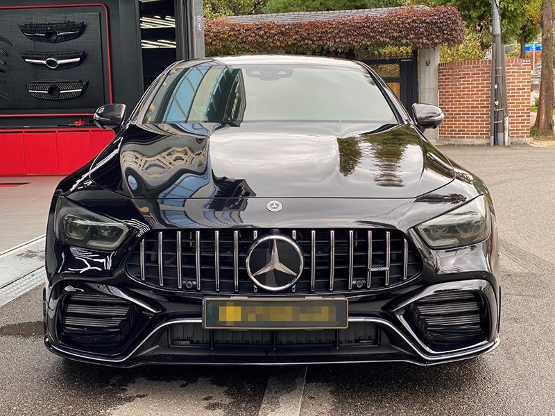 18-22 Mercedes-Benz AMG GT63 Wide Body Kit: Front/Rear Air Intake Grille, Radiator Cover, Lip, Center Grille Emblem.