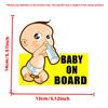 Adorable Baby On Board Car Window Sticker - Milk Bottle Baby Pattern, Durable Waterproof Decal, Family Car Exterior Safety Decor