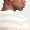 Adidas Originals Striped Round Neck Straight Short Sleeve T-Shirt Men Tops Beige IR7587