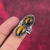 Tiger's Eye 925 Solid Sterling Silver Adjustable, Ring Handmade Gemstone, Gift For Mom Antique Jewelry