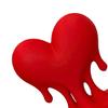 Melting Heart Sculpture 3D Printed Dripping Heart Figurine Romantic Modern Home Decoration for Room Desk Shelf Decor