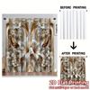 Elegant Lily Curtains 2pcs   2D Flat Print 100% Polyester Rod Pocket Machine Washable for Kitchen Living Room Office Decor