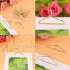 12pcs Hanger Shape Paper Clips Bookmark Marking Document Organizing Clip Stationery Supplies