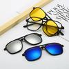 New Mirror Magnetic Attraction Sunglasses 6 Iin 1 Clip Cycling Glasses Dazzling Polaroid Men Sunglasses Women