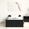VidaXL Bed Frames Without Mattress Black Oak 75x190 Cm Engineered Wood, Bedroom Furniture, Slatted Base, Single Bed, 862312