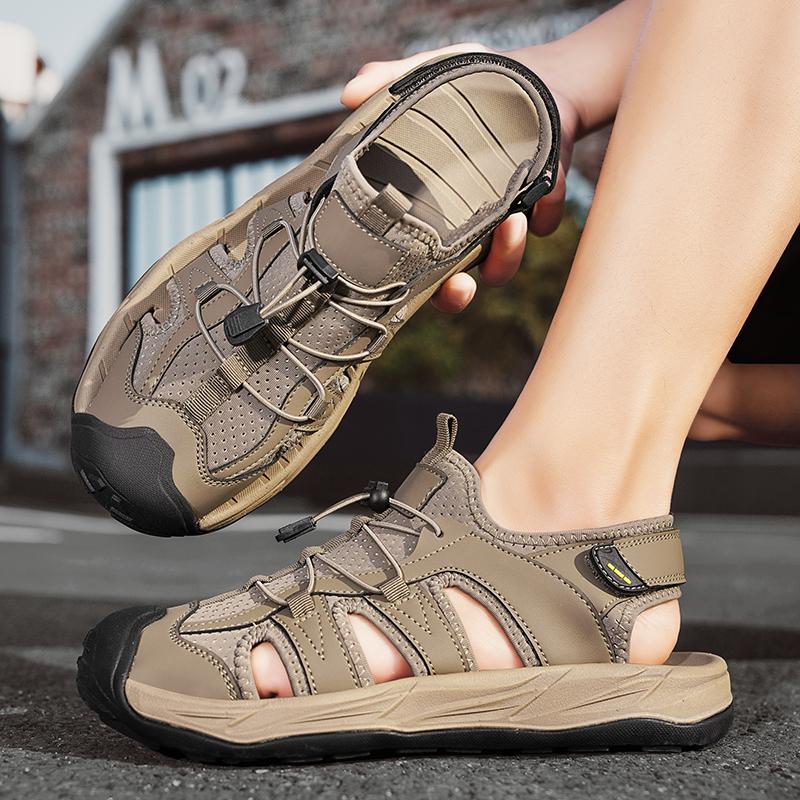 Fashion New Summer Men Outdoor Sandals Roman Trekking Comfortable Casual Climbing Fishing Beach Leather Classic Slippers Hiking Fashion