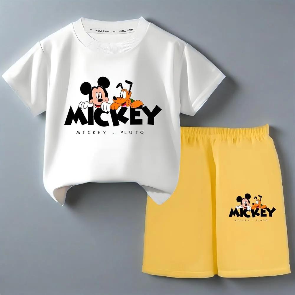 Summer New Style Boys Waffle Fabric Breathable T Shirt Sets Children Short Sleeve Top Shorts Two Piece Suit Kids Casual Outfits