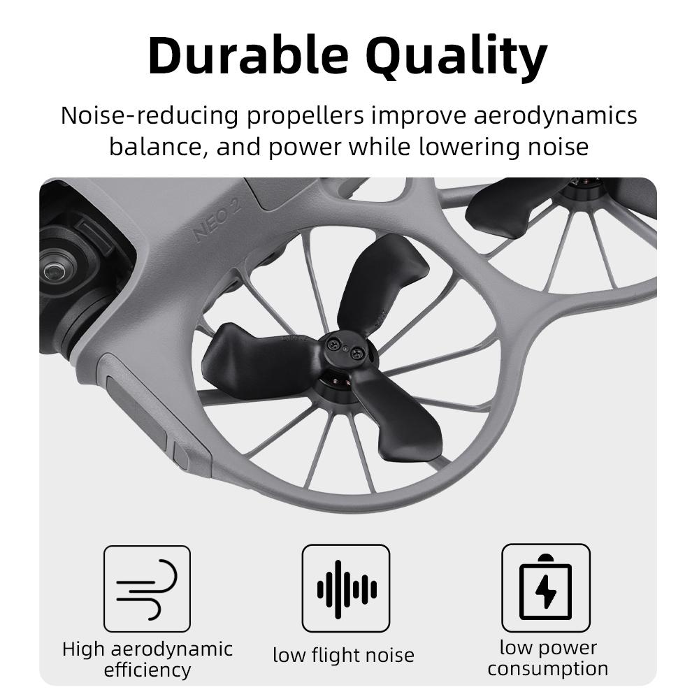 Colorful Low-Noise Propellers  for DJI NEO 2 Wing Replacement Props Blade Fans Quick Release Accessories