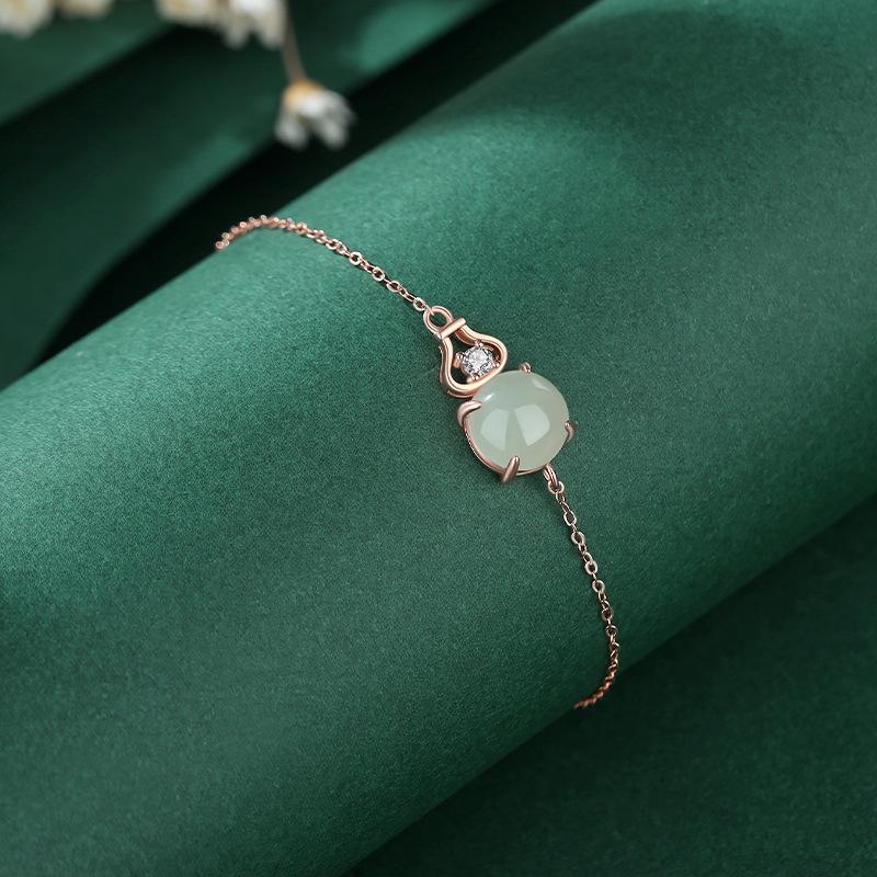 Tancise 925 Sterling Silber Armband Schmuck Geometrische Perlenkette Gliederarmbänder Mode Feines Hochzeitsgeschenk für Freundin Frauen