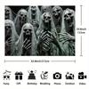2D Flat Halloween Polyester Background Cloth - Tattered Veil Ghost Perfect for Horror-themed Party Decoration
