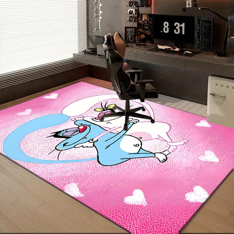 1PC Oggy Rug for Livingroom,Bedroom, Palyroom, Chair Rug, Area rug, Game Carpet, Large Size Rug Fan Christmas gift