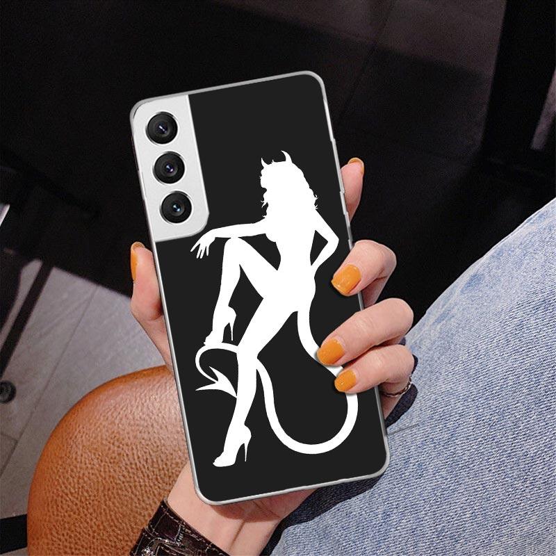 Angel Devil Sexy Girl Phone Case For Samsung Galaxy S24 S25 Edge S26 Ultra S23 S22 S21 Plus S20 FE + Personalized Print Cover Ga