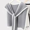 Fake Collar Wraps Knitted Shawl Cloak Wool Scarves Splicing Color Scarf  Air Conditioning Room