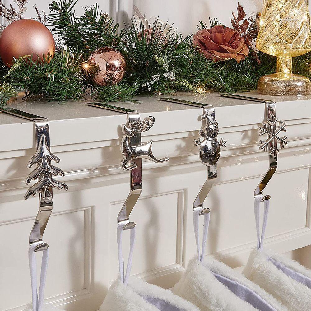 Stand Metal Multifunctional Sturdy Hanger Christmas Stocking Holders Stockings Clip Mantel Hooks