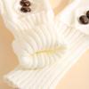 1 Pairs Autumn Winter Women'S Short Rhombus Flip 2 Button Foot Warmer Knitted Fabric Socks Fashion Boot Cover Leg Warmers