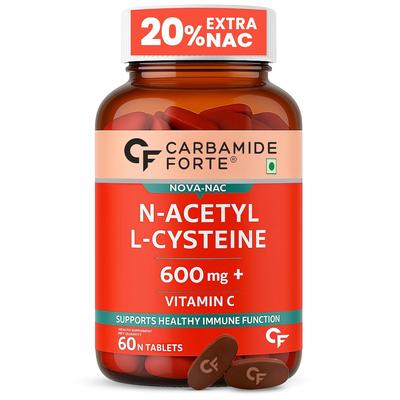 Carbamide Forte NAC 600 Mg Capsules 60 Count Daily Wellness Supplement For Skin Hair Nails Support Beauty Routine