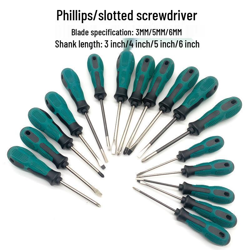 Industrial Magnetic Phillips Flathead Metric Screwdriver with Extended Handle Grip
