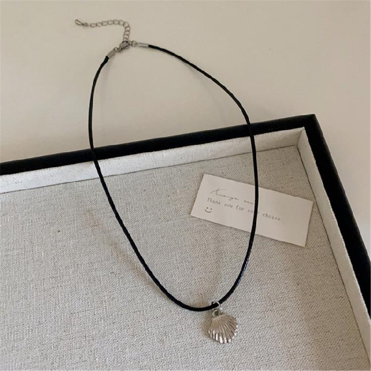 Metal Shells Pendant Necklace Earrings Choker Fashion Collar Necklace Jewelry