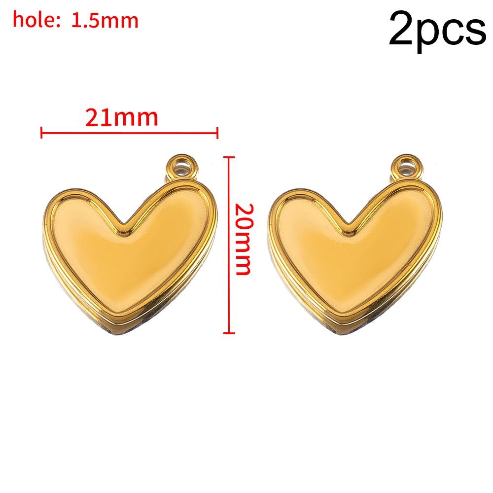 5Pcs 2Pcs Stainless Steel Heart Blank Pendant Trays Bezel Charms Bulk for Homemade Necklaces Jewelry Making DIY Crafts Resin Art