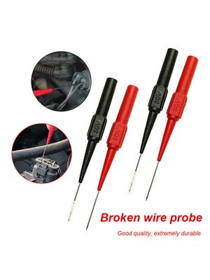 10pcs Insulation Piercing Needle Non-destructive Multimeter Test Probes Measuring Device Acupuncture Car Tool for Banana Plug