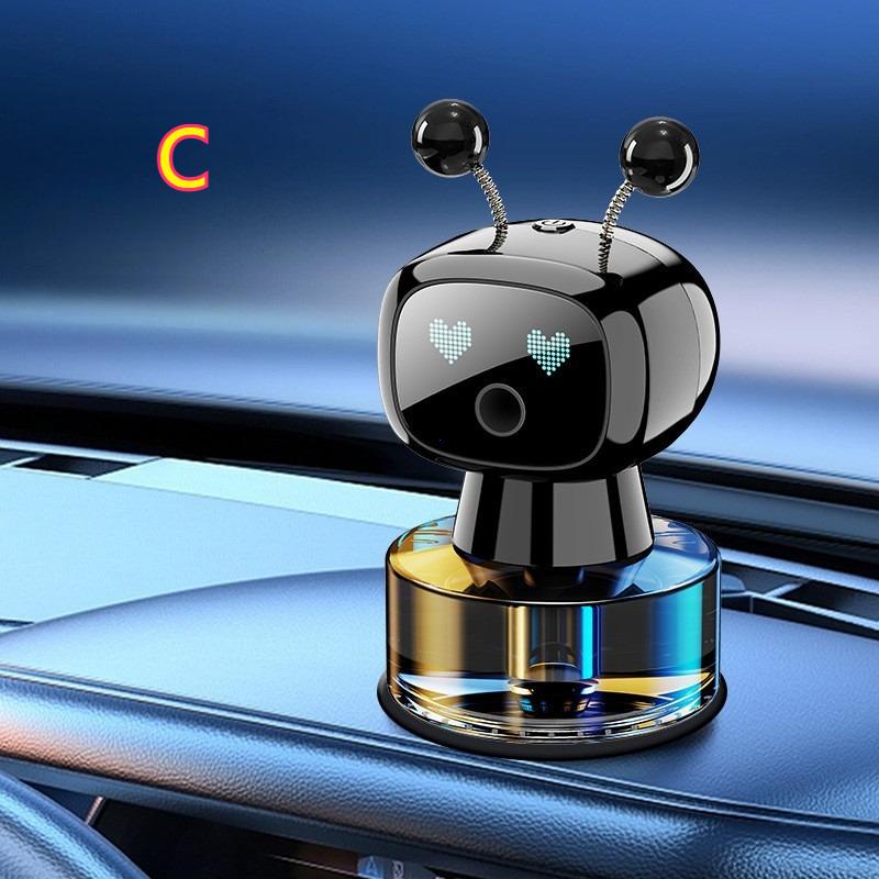 Smart Rechargeable Car Air Freshener, Automatic Aromatherapy Diffuser With Robotic Design Auto-Spray&Ignition Sensing Car Decor