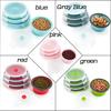 4pc Round Silicone Folding Lunch Box Microwave Folding Bowl Portable Folding Food Container Box Salad Bowl with Lid