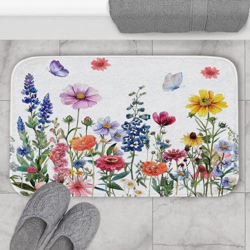 Loving Heart Doormat Carpet with Gnome and Heart Pattern Woven Lightweight Fug for Entryway Bathroom Non-slip Floor Mat Welcome