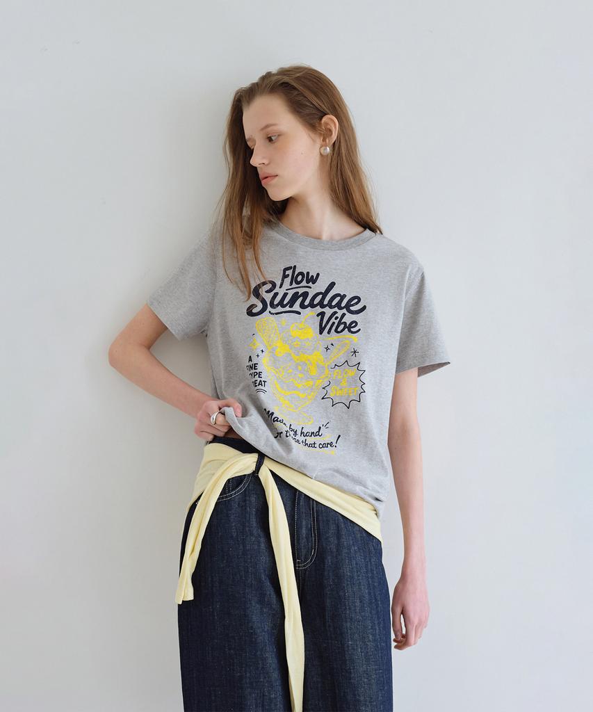 Peulloujin Sunday Graphic T-Shirt_2Color_Ffd2Ts003