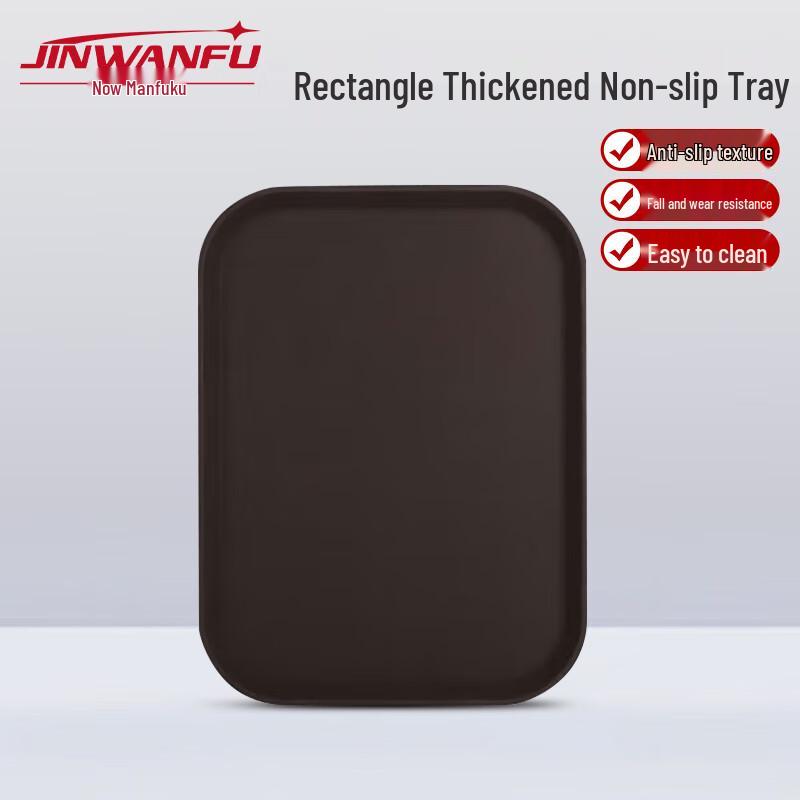 Non-slip Rectangular Plastic Serving Tray