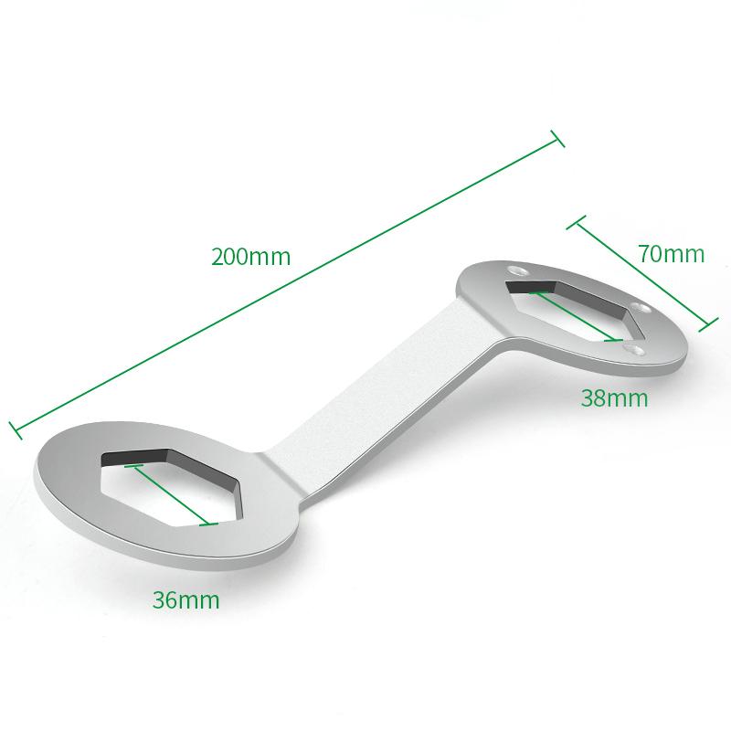 Двусторонний Длиннорукий Гаечный Ключ Ручные Инструменты 36/38 мм Гаечный Ключ Сцепления Стиральной Машины Снятие Внутреннего Винта Гайки 200MM