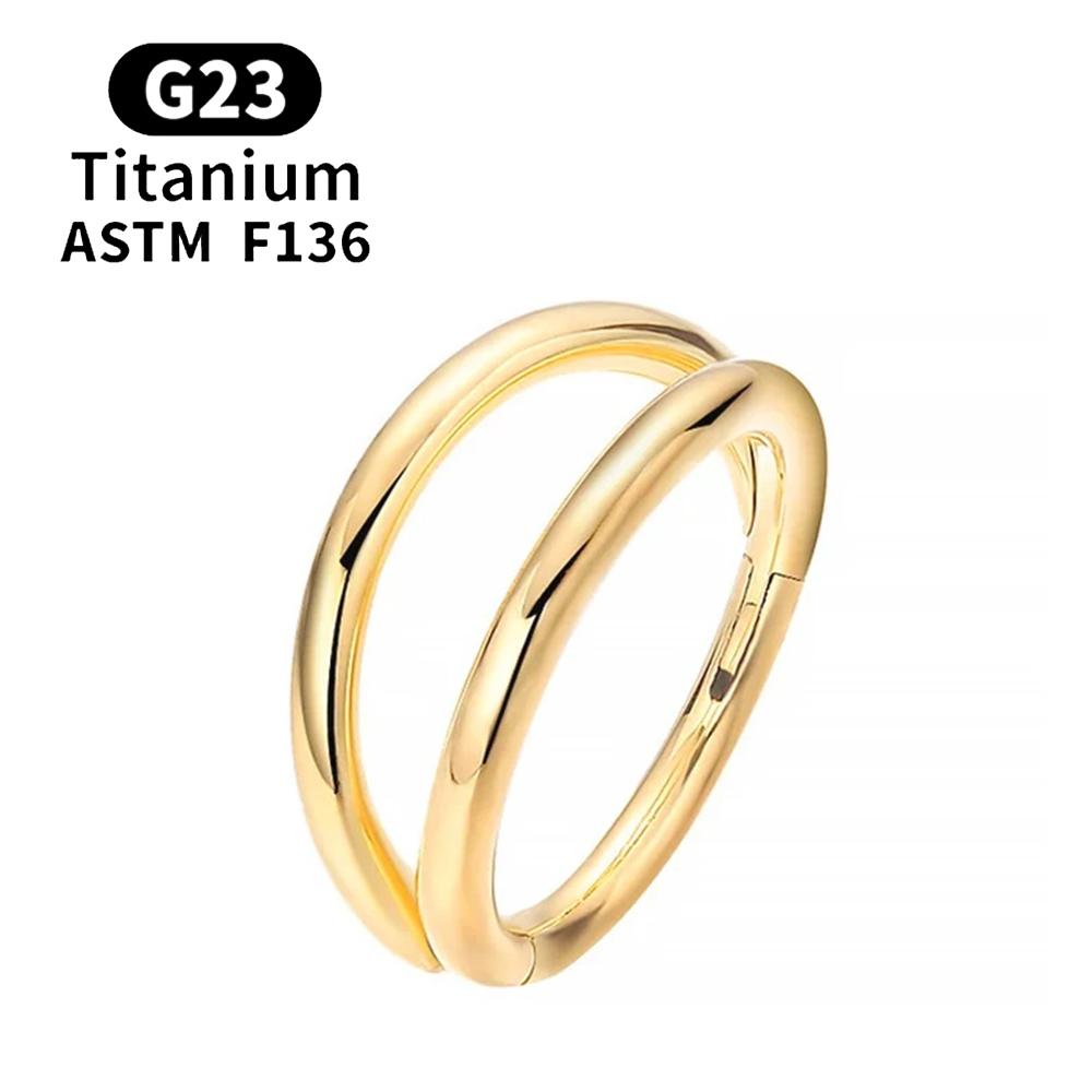 F136 G23 Titanium Nose Ring 16G Hinged Segment CZ Septum Clicke Daith Earrings Hoops Ear Cartilage Tragus Helix Piercing Jewelry