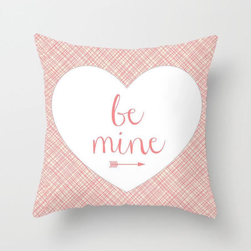 Nordic Ins Style Pink Geometric Pattern Ultra-short Velvet Pillowcase Cushion Pillowcase Pillowcase