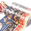 5-roll Set DIY Decoration Chinese Style Masking Tape Bronzing Crane and Paper Antique Hand Account Tapes Lipstick Sticker