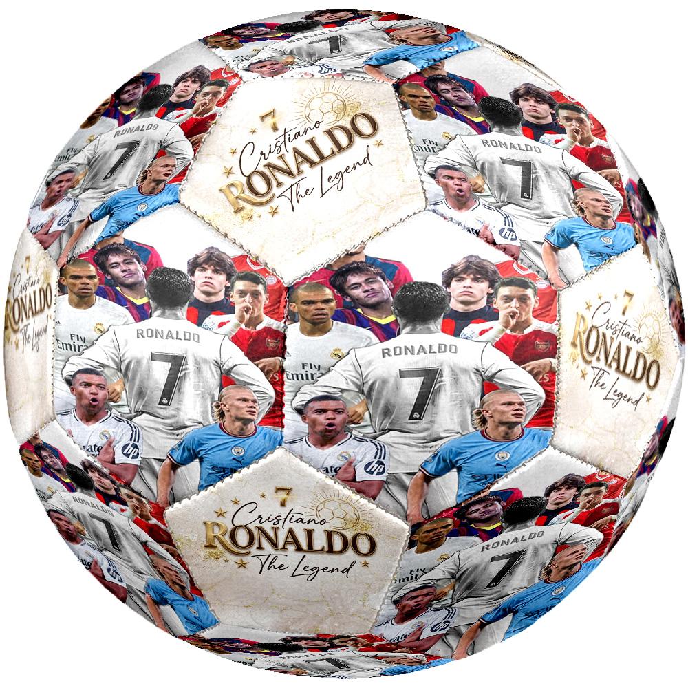 Ronaldo's Football Legends Unite Soccer Ball Size 5 Football Machine-Stitched Indoor/Outdoor Training and Matches Soccer Accessory