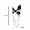 Tassel Pendant Butterfly Chain Brooch Pin Black Suit Badge Lapel Pins  Clothing Accessories Jewelry