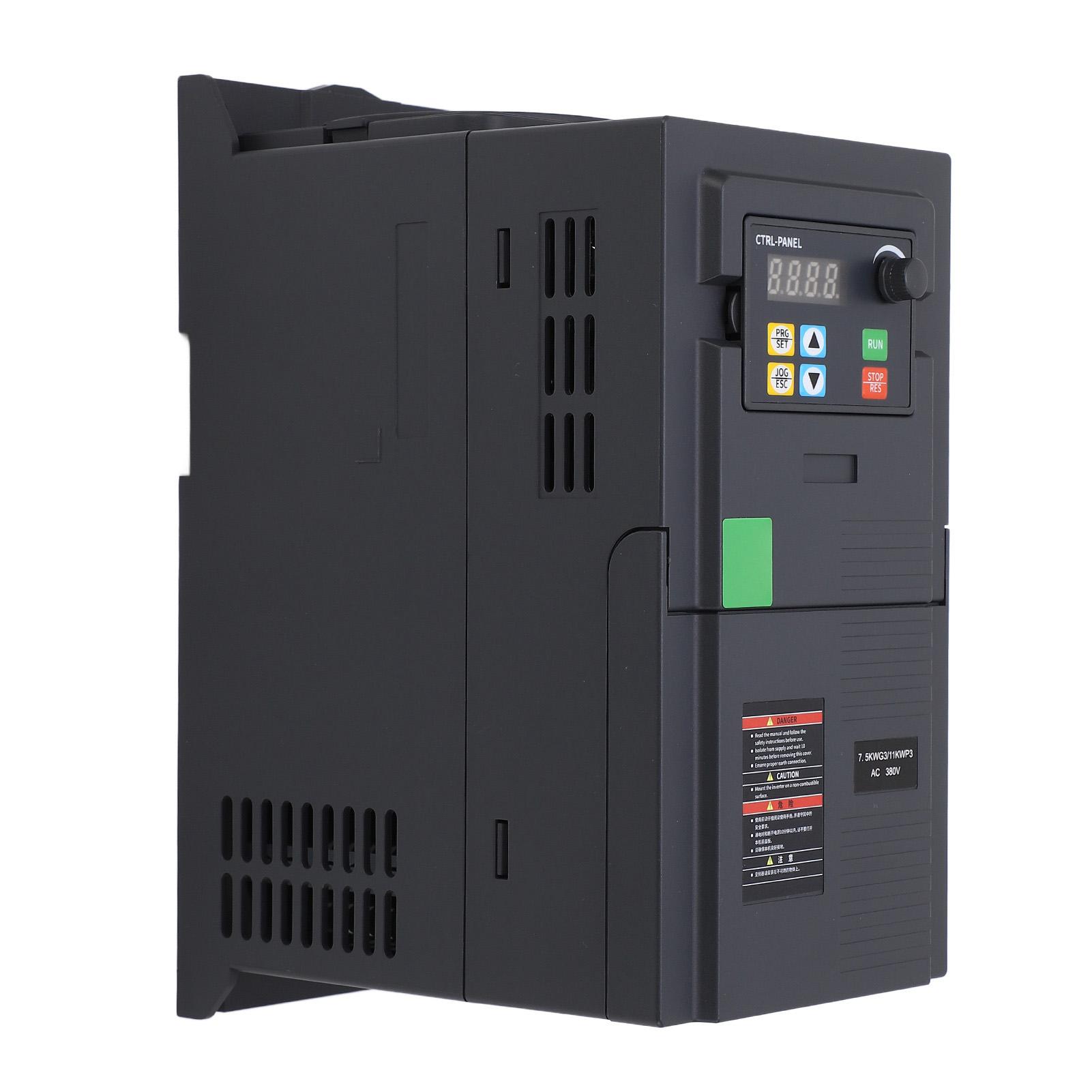 

Variable Frequency Drive Inverter Vector Converter 7.5KW VFD 3 Phase 340V‑440V Input 0‑440V Output with RS485 чорний
