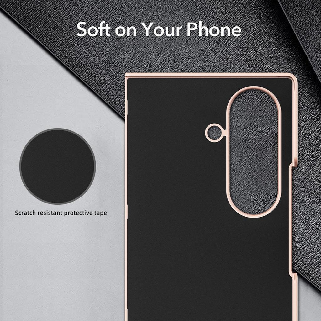 Fold 7 Phone Case with Touch Pen, Hard PC Back Cover Kickstand Phone Cover for Galaxy Z Fold 7/6 with Screen Glass Film