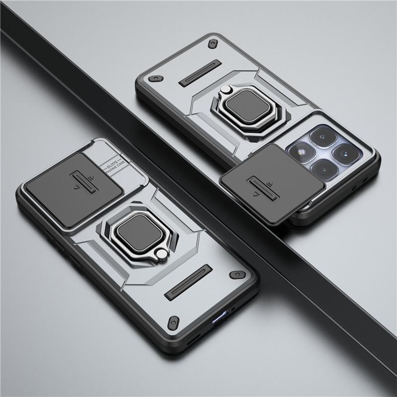 For Redmi K70 Ultra Cover Redmi K70 Ultra Case 6.67 inch Lens Protection Shockproof Push window Magnetic Holder Bumper