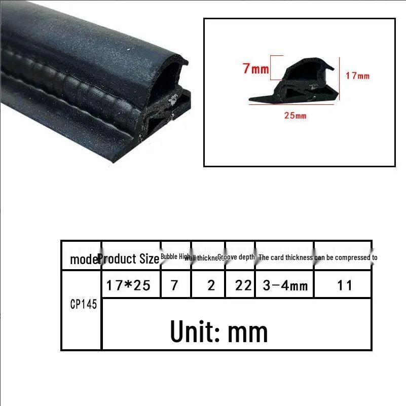 High-Temperature Resistant U-Shaped Rubber Sealing Strip for Dustproofing Electrical Cabinets and Car Doors