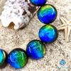 Sea drop Glowing Firefly Glass Kerama Marine 16mm Bead Glass Beads Bracelet, Glow-in-the-Dark [001bt-16-16]