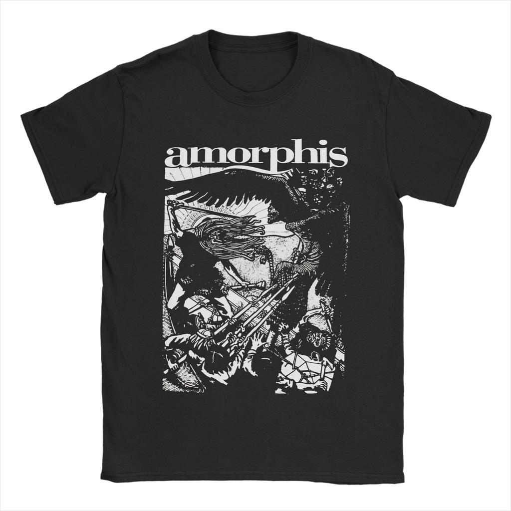 Amorphis Kaleval Rock Metal Band Apparel Unisex T Shirt Pure Cotton Tee New Arrival  T-shirt Clothing